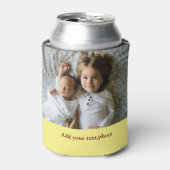シンプル写真の追加ミニマル文字クリスマスC 缶クーラー (缶正面)