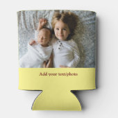 シンプル写真の追加ミニマル文字クリスマスC 缶クーラー (裏面)