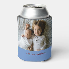 シンプル写真の追加ミニマル文字クリスマスC 缶クーラー