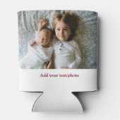 シンプル写真の追加ミニマル文字クリスマスC 缶クーラー (裏面)