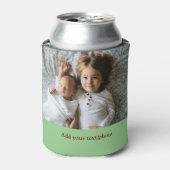 シンプル写真の追加ミニマル文字クリスマスC 缶クーラー (缶正面)