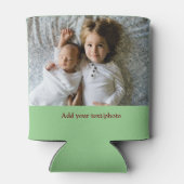 シンプル写真の追加ミニマル文字クリスマスC 缶クーラー (裏面)