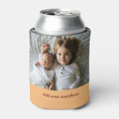 シンプル写真の追加ミニマル文字クリスマスC 缶クーラー (缶正面)