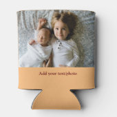 シンプル写真の追加ミニマル文字クリスマスC 缶クーラー (裏面)