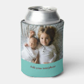 シンプル写真の追加ミニマル文字クリスマスC 缶クーラー (缶正面)