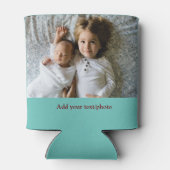 シンプル写真の追加ミニマル文字クリスマスC 缶クーラー (裏面)