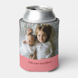 シンプル写真の追加ミニマル文字クリスマスC 缶クーラー
