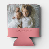 シンプル写真の追加ミニマル文字クリスマスC 缶クーラー (裏面)