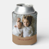 シンプル写真の追加ミニマル文字クリスマスC 缶クーラー (缶正面)