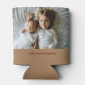 シンプル写真の追加ミニマル文字クリスマスC 缶クーラー (裏面)