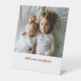 シンプル写真の追加ミニマル文字CHRISTMAS P 台座サイン