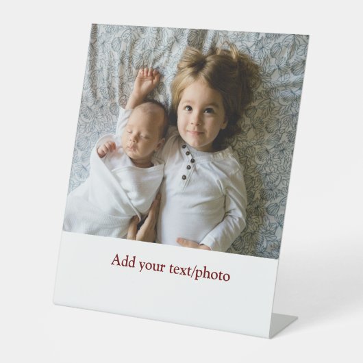 シンプル写真の追加ミニマル文字CHRISTMAS P 台座サイン (正面)