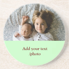 シンプル写真の追加ミニマル文字CHRISTMAS S コースター