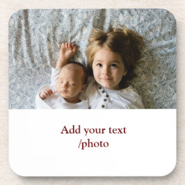 シンプル写真の追加ミニマル文字CHRISTMAS S コースター