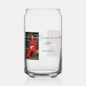 シンプル写真の追加文字メモリアル記念 ガラス缶 (裏面)