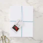 シンプル写真の追加文字メモリアル記念 ギフトタグ (より糸つき)