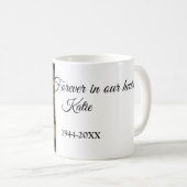 シンプル写真の追加文字メモリアル記念 コーヒーマグカップ (正面右)