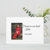 シンプル写真の追加文字メモリアル記念 シーズンカード (スタンド正面)