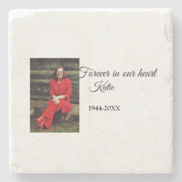 シンプル写真の追加文字メモリアル記念 ストーンコースター