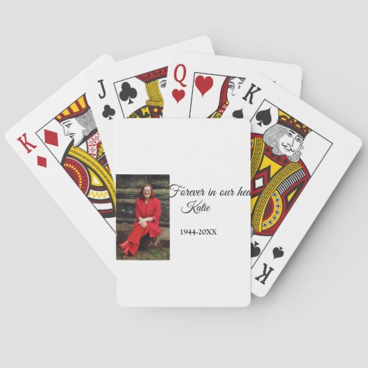 シンプル写真の追加文字メモリアル記念 トランプ (裏面)