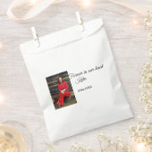 シンプル写真の追加文字メモリアル記念 フェイバーバッグ (クリップ留めされた状態)