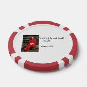 シンプル写真の追加文字メモリアル記念 ポーカーチップ (シングル)