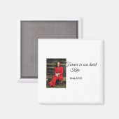 シンプル写真の追加文字メモリアル記念 マグネット (正面/裏面)