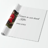 シンプル写真の追加文字メモリアル記念 ラッピングペーパー (アンロールド)