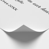 シンプル写真の追加文字メモリアル記念 ラッピングペーパー (角)