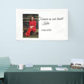 シンプル写真の追加文字メモリアル記念 横断幕 (トレードショー)