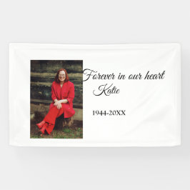 シンプル写真の追加文字メモリアル記念 横断幕
