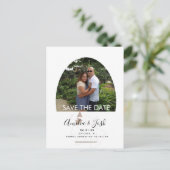 シンプル写真はがき日付を保存する ポストカード (スタンド正面)