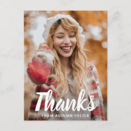 シンプル写真はっきりしたタイポグラフィモダン卒業 ポストカード