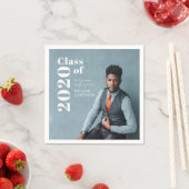 シンプル写真はっきりした卒業紙 スタンダードカクテルナプキン (インサイチュ)