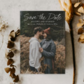 シンプル写真ウェディング日付磁石を保存