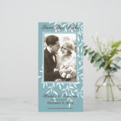 シンプル写真エレガントカードの日付を保存 セーブザデート (スタンド正面)