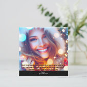 シンプル写真エレガントクリスマスカード 招待状 (スタンド正面)