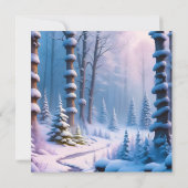 シンプル写真エレガントクリスマスカード 招待状 (裏面)