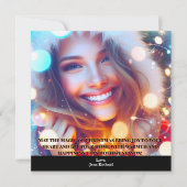 シンプル写真エレガントクリスマスカード 招待状 (正面)