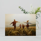 シンプル写真エレガントタイポグラフィ金ゴールド最高 箔シーズンカード (立ち正面)