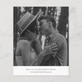 シンプル写真エレガント予算の結婚式の日付の保存 (裏面)