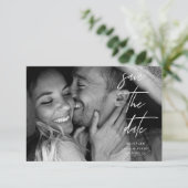 シンプル写真エレガント日付カードの保存 (スタンド正面)