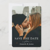 シンプル写真エレガント日付テンプレートの保存 招待状 (正面)