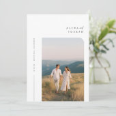 シンプル写真エレガント結婚式の招待 招待状 (スタンド正面)