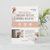 シンプル写真エレガント結婚式招待状 招待状 (スタンド正面)