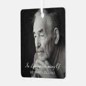 シンプル写真エレガント記念 メタルオーナメント (正面左)