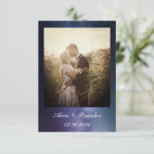 シンプル写真エレガント銀河系シナ文字結婚ズ セーブザデート (スタンド正面)