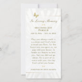 シンプル写真エレガント4x8悔やみや弔慰サンキューカード サンキューカード (裏面)