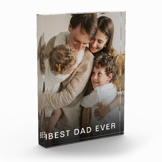 シンプル写真カスタムパパ最高のエバフォトブロック フォトブロック (左)