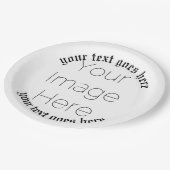 シンプル写真カスタム歴史的パーソナライズされた紙 ペーパープレート (アングル)